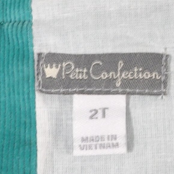 Petit Confection  Green Corduroy Dress  Size 2T - Picture 4 of 4